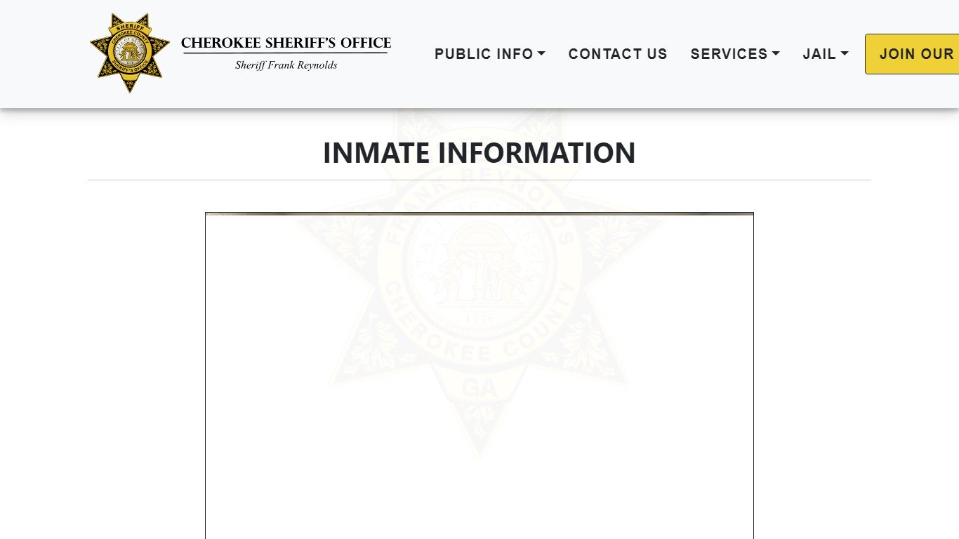Inmate Info - Sheriff - Cherokee County, Ga